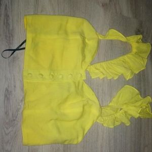 Forever twentyone yellow crop top